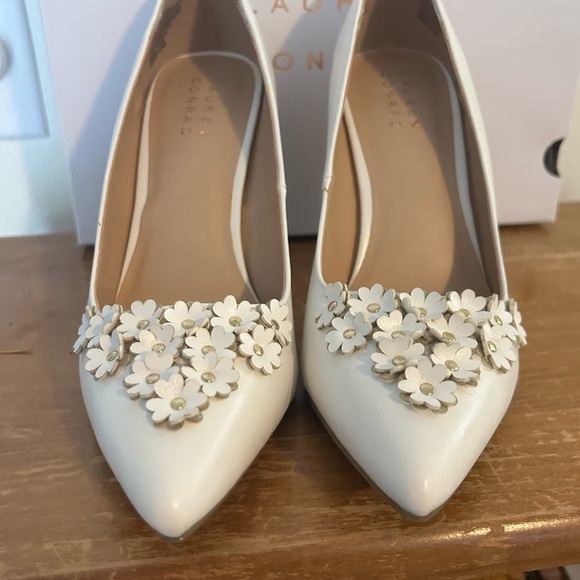 NIB LC Lauren White Pedal High Heels 8.5 - Picture 9 of 11